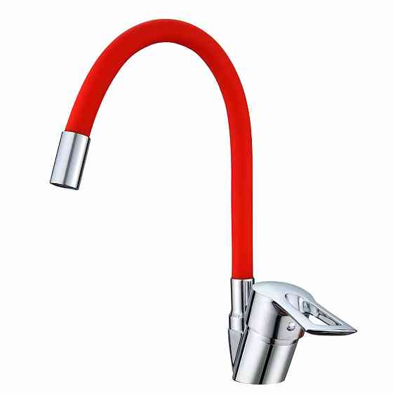 Змішувач для кухні Mixxus FANY 011 (Nut) Refl.Red (без підводки) червоний силіконовий вилив Чернівці