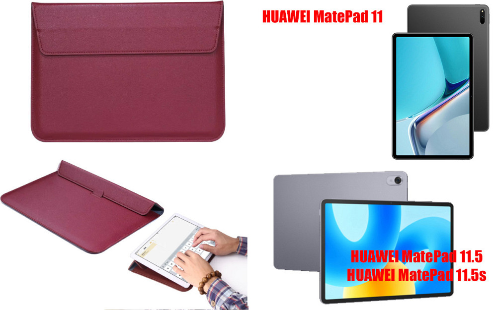Чохол-конверт VitoCase для HUAWEI MatePad 11, MatePad 11.5, 11.5S, з функцією підставки для планшета Бордовий Київ - фото 1