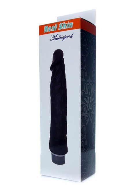 Вібратор - Real Skin Multispeed Black, 22,5 см Sex Aura Київ - фото 6