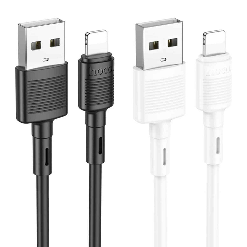 Кабель HOCO X83 USB to iP 2.4A, 1m, PVC, PVC connectors, Black Київ - фото 5