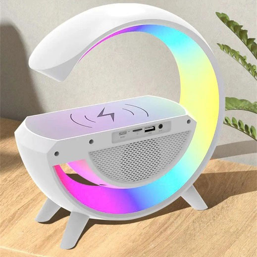 Настольный ночник с беспроводной зарядкой для телефона G-Smart BT-3401, Умная настольная лампа ночник QE-83 Львов - изображение 16