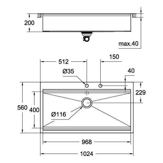 Мийка кухонна Grohe EX Sink K800    ( 31586SD0 ) 32003 Харьков