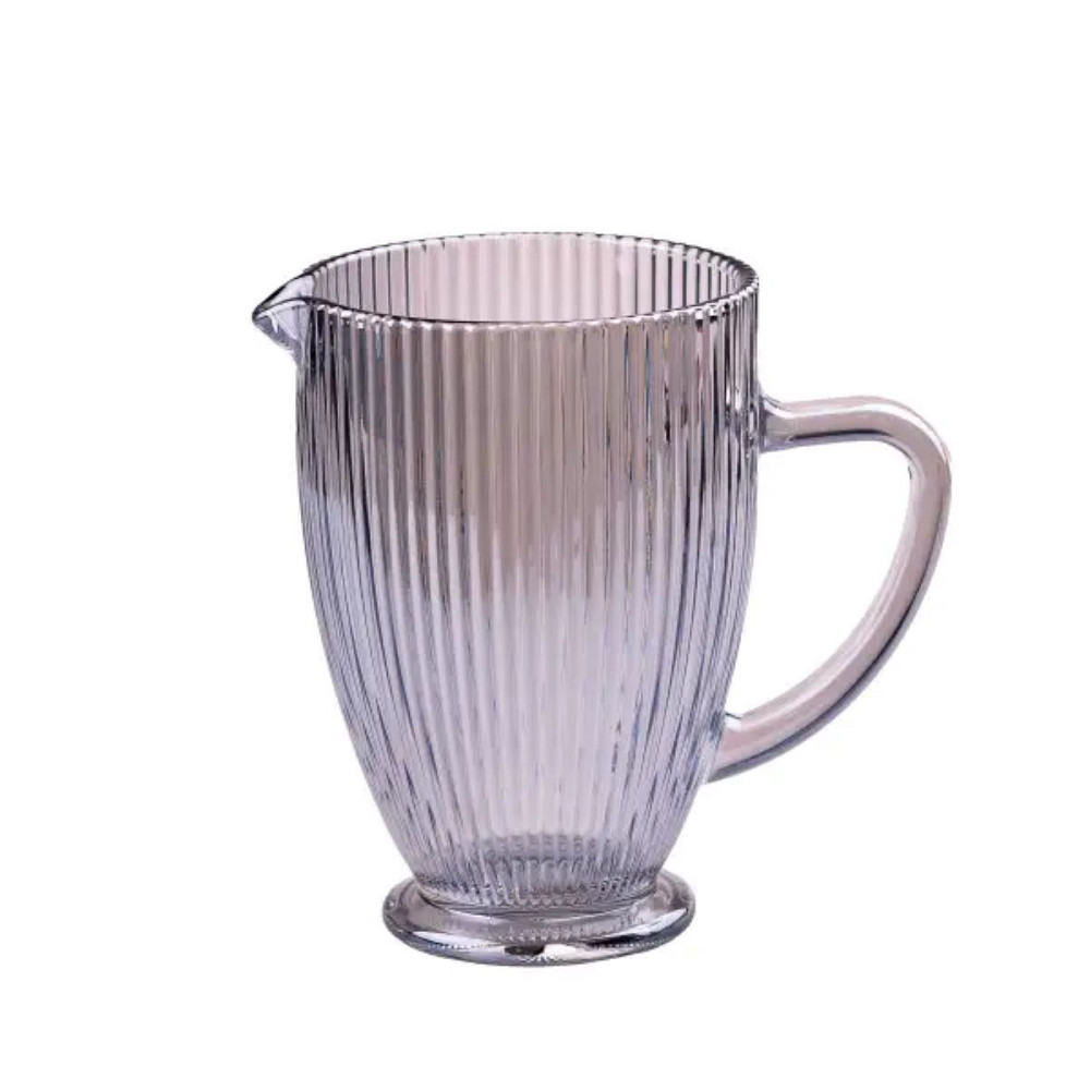 TS Kitchen Глечик для напоїв ребристий 1,2 л з товстого скла блакитний HP7118BL Киев - изображение 1