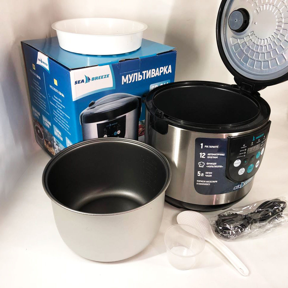 Мультиварка качественная бытовая SeaBreeze, Мультиварка пароварка скороварка качественная AP-18 Львов - изображение 5