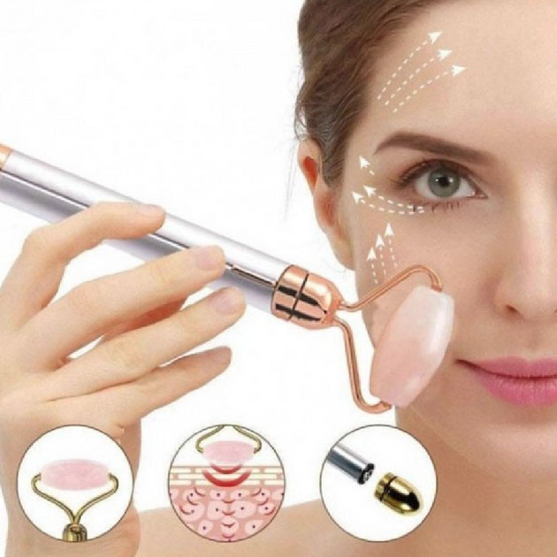 Массажер ролик электрический для лица Facial Roller Massager. Цвет: бежевый NC-87 Львов - изображение 5