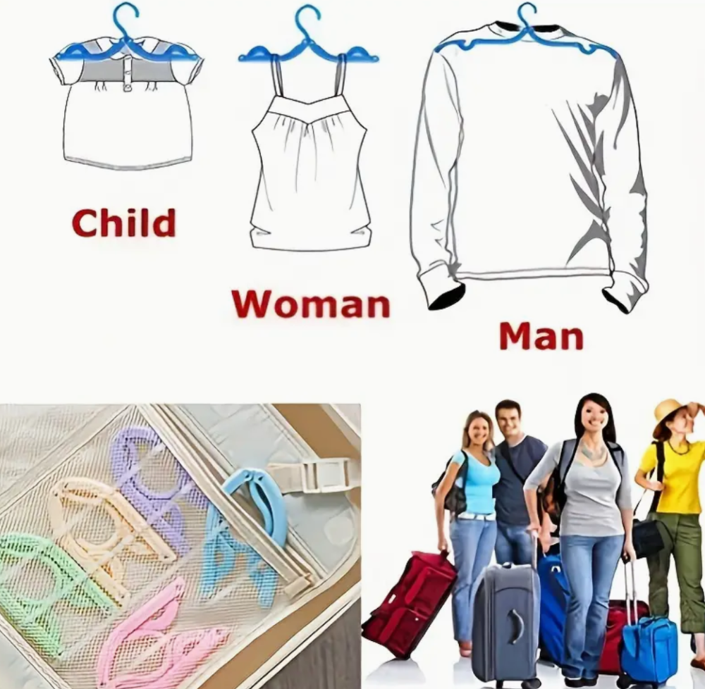 Набор из 50 складных многофункциональных вешалок для одежды с безопасной конструкцией, компактным форм-фактором Одесса - изображение 10