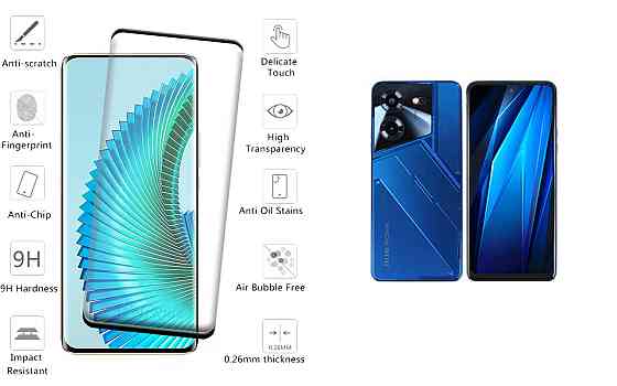 Захисне скло HyperGlass Pro для Tecno POVA 5, POVA 5 Pro – максимальна чутливість та захист Київ