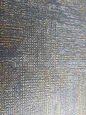 Шпалери вінілові на флізелін Marburg 82169 Giulia геометрія абстракція смуги точки 3д темно сині золотисті Київ