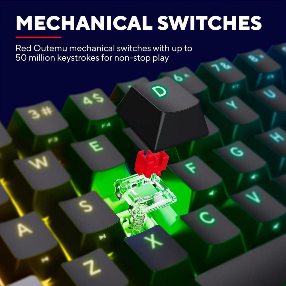 Механическая игровая клавиатура Trust GXT 867 Acira 60% с RGB подсветкой, компактная, UK раскладка, Outemu Red Киев - изображение 5