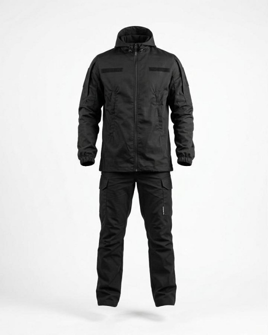 Летний тактический костюм 7.62 черный ДЛ6503 Одесса - изображение 1