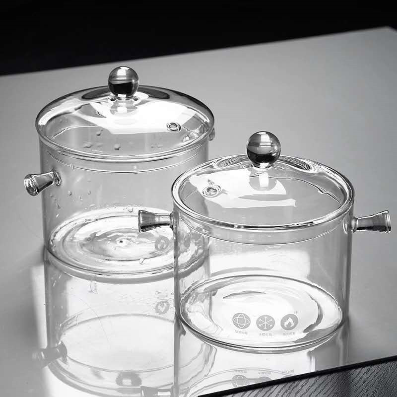 EB-19005 Стеклянная кастрюля с крышкой 1,3 л, жаропрочное боросиликатное стекло, для всех плит Одесса - изображение 12