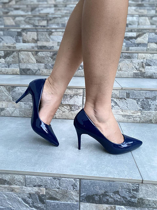Comer Туфлі жіночі COMER темно-сині еко-лак каблук 8.5 см ( ) 37р.38р.40р. Коломия - фото 5
