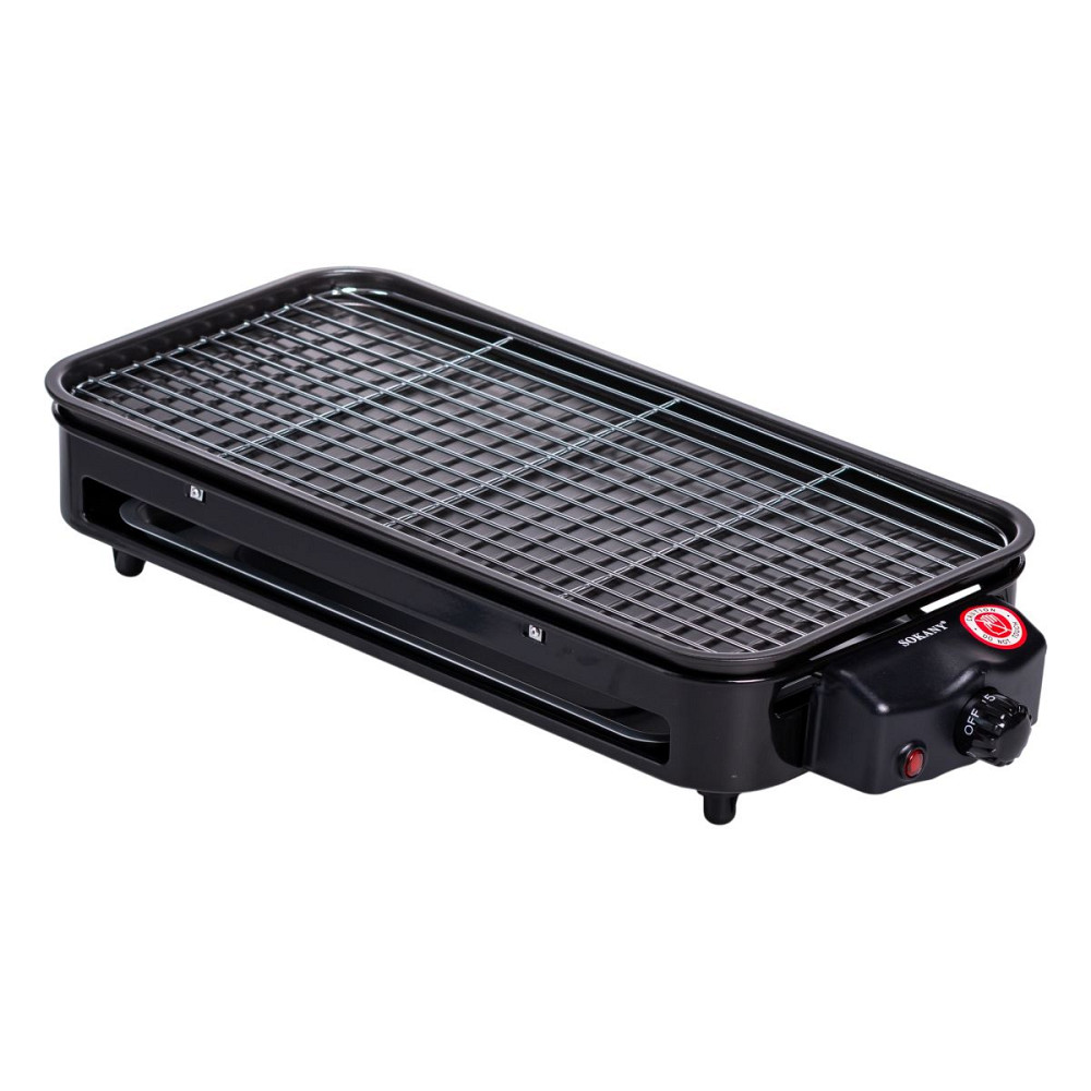 Електричний гриль настільний чорний 1500 Вт Sokany SK-6112B Коломия - фото 6