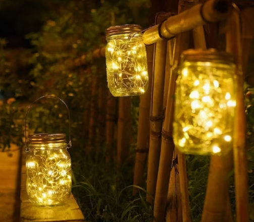 Уцінка Декоративний світильник "Банка" з LED гірляндою на сонячній батареї нічник у банці Київ - фото 5