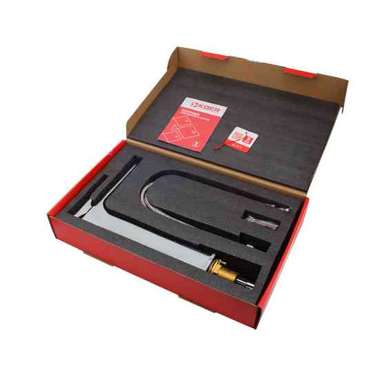 Високий змішувач для умивальника Koer KB-11009-01 хром (KR3500) Харків
