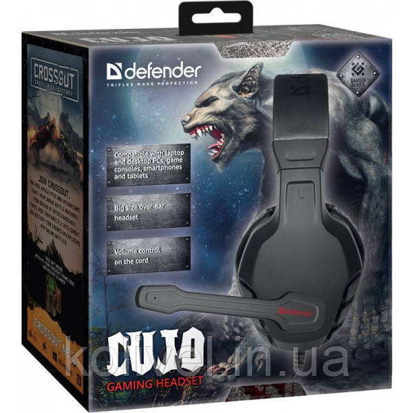Навушники з мікрофоном Defender Cujo чорно-червоні (64505) Киев - изображение 6