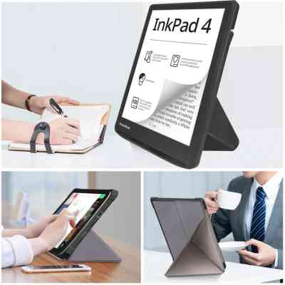 Чехол для электронной книги BeCover Ultra Slim Origami PocketBook 743G InkPad 4/InkPad Color 2/InkPad Color 3 (7.8") Gray (713087) Винница