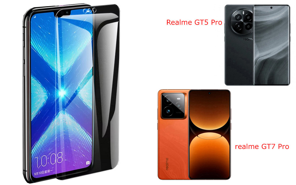 Защитное стекло NeoGlass для Realme GT5 Pro, realme GT7 Pro – ультрапрозрачное и устойчивое Киев - изображение 2