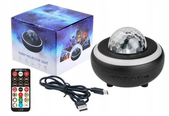 Світлодіодний проектор нічного неба "Галактика": Ocean Wave, Bluetooth-колонка, 18 режимів та пульт ДК Київ