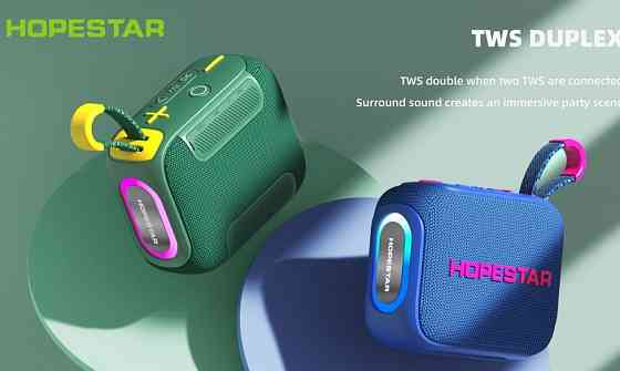 Колонка Bluetooth HOPESTAR H66 10W 360° звук IPX7 RGB. Харьков