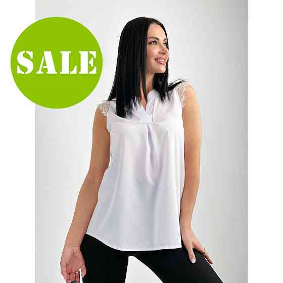 Літня блузка з мереживом "Diana" оптом | Розпродаж моделі Київ