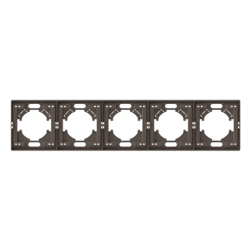 Рамка мокко на 5 місць горизонтальна VIDEX NOTA (VF-NT-FR5H-BR) Житомир