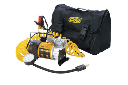 Компрессор автомобильный СИЛА однопоршневой (37лмин 10 Атм 15 А) (крученый шланг) Ровно - изображение 1