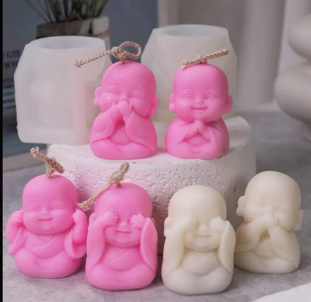 Силіконові форми для свічок «Ченці» – набір для творчості Київ - фото 4