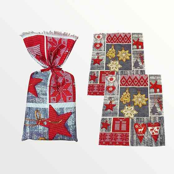 Ecotton Набір рушників Ecotton подарунковий Новий рік кухонних вафельних 2 шт. у наборі новоріч Київ