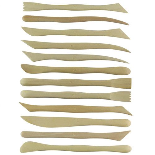 Набор лопаток стеков для лепки с полимерной глины, 38шт, дерево Вінниця - фото 4