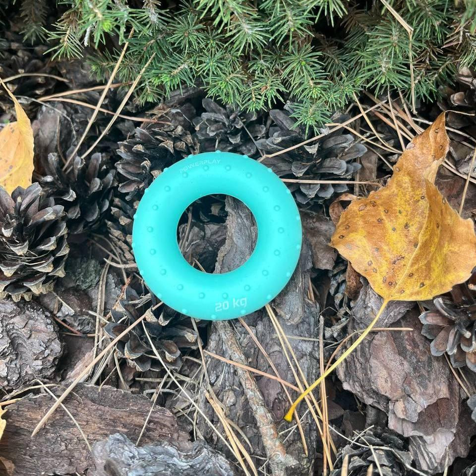 Еспандер кистьовий силіконовий PowerPlay PP-4338 Hand Grip Medium 20 кг. Зелений Каменское - изображение 4