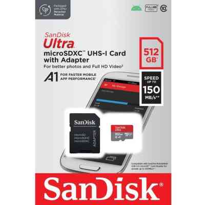 Карта пам&apos;яті SanDisk 512GB microSDXC class 10 UHS-I Ultra (SDSQUAC-512G-GN6MA) Вінниця