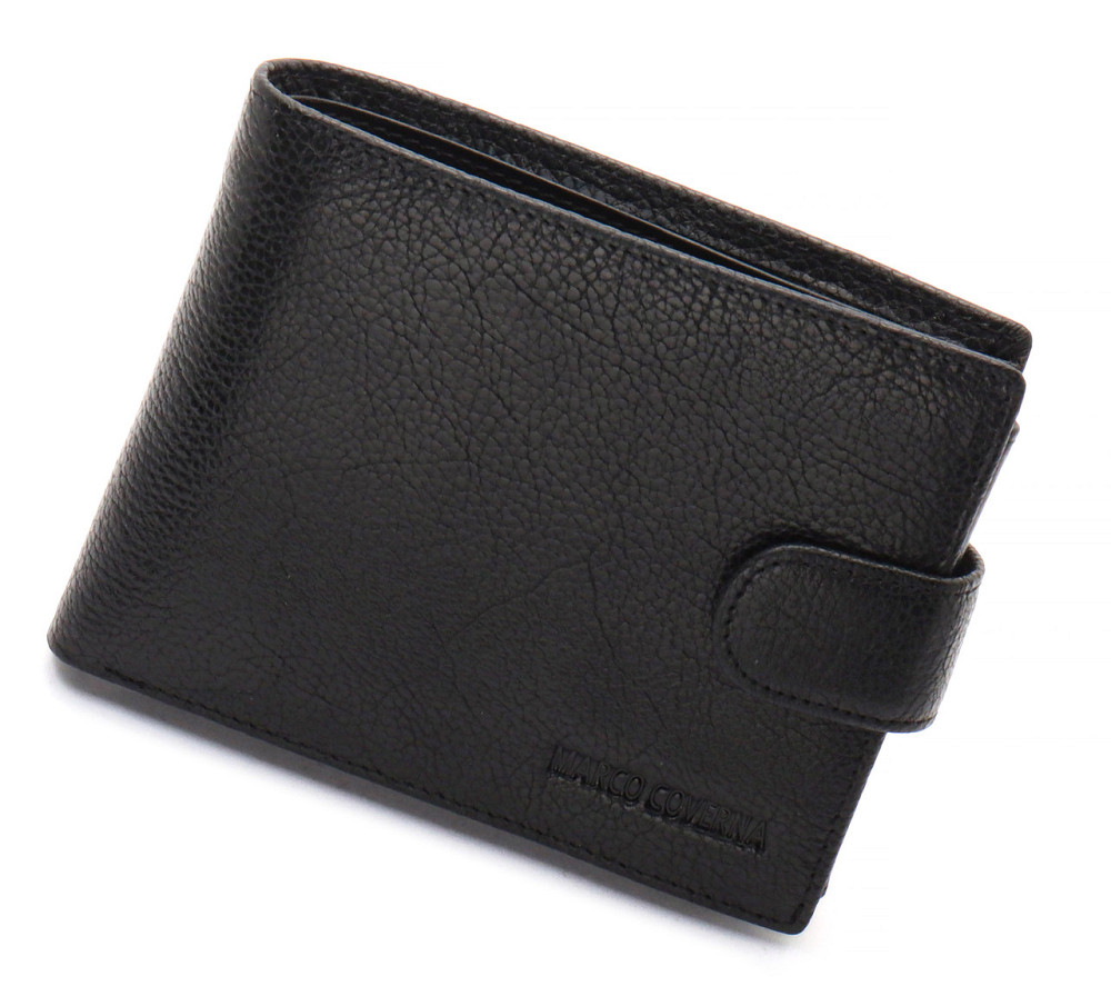 Чорне шкіряне портмоне з відділом для документів Marco Coverna MCBK10-805 Київ - фото 3