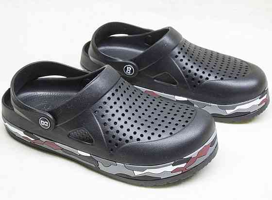 Крокси чорні сабо чоловічі crocs чоловічі літні гумові ляпанці із закритим носком 41 розмір - 26 см Одеса
