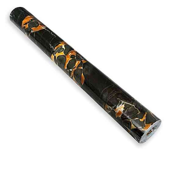 Самоклеящаяся пленка Черный мрамор с желтым Киев