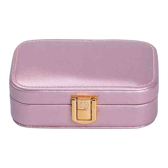 Скринька для прикрас з еко шкіри 12×7.5×4 см із застібкою органайзер для ювелірних виробів HP-5-34P Київ