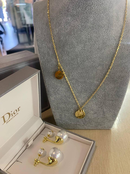 Діор набір сережки та підвіска / Dior Одеса - фото 5