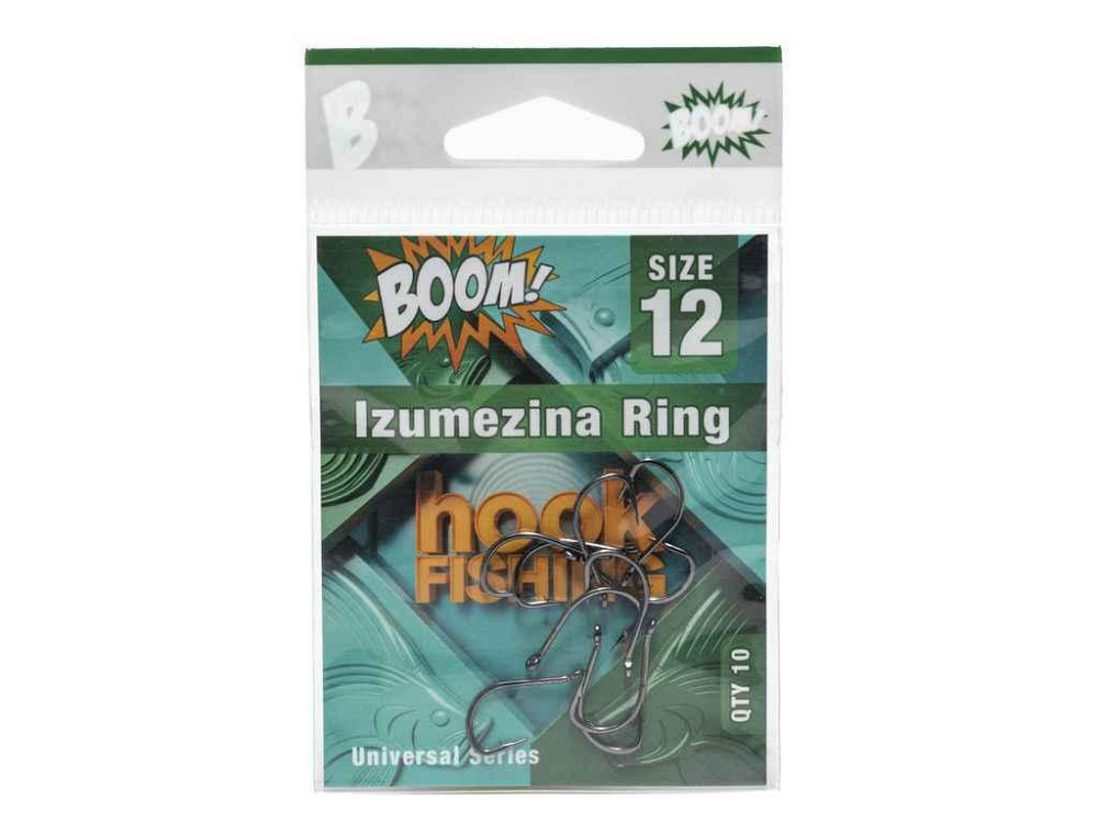 Крючок для мирной рыбы Izumezina Ring No12 (10 шт/уп) (BN) ТМ BOOM Киев - изображение 1