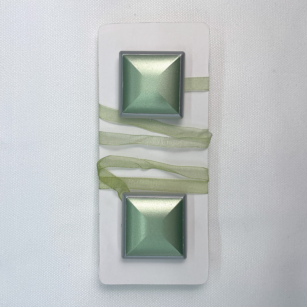 Магніти для штор і гардин Квадрат двосторонні набір 2 шт Оливковий з сірим (81-135) Київ - фото 8