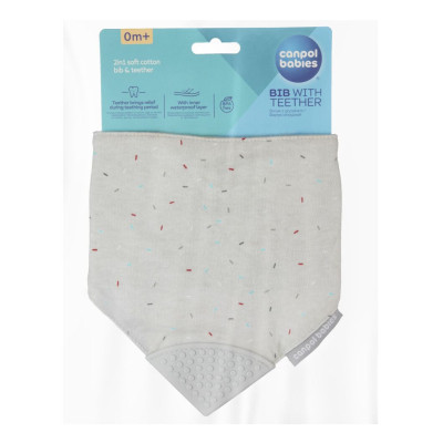 Слинявчик Canpol babies з прорізувачем - сірий (26/902_grey) Вінниця - фото 4