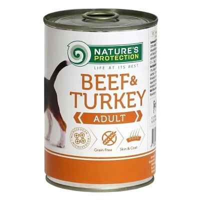 Консерви для собак Nature&apos;s Protection Adult Beef&amp;Turkey 400 г (KIK45097) Вінниця - фото 1