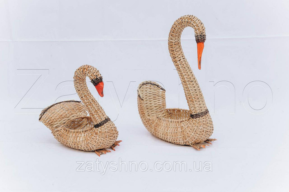 Кошик лебідь для вазонів | кошик плетений сувенірний | гарний плетений кошик Київ - фото 5