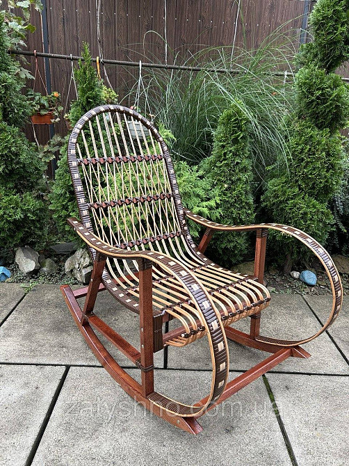 Крісло гойдалка плетена коричнева Київ - фото 5