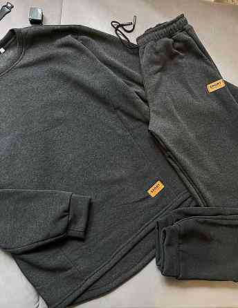 Мужской утепленный спортивный костюм baza трикотаж Трехнит флис Графит, 50/52 Одесса