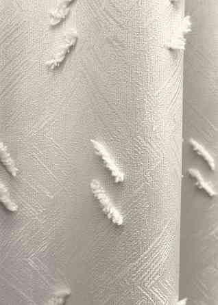 Шторная ткань Лен Букле цвет молочный 1881ш Киев