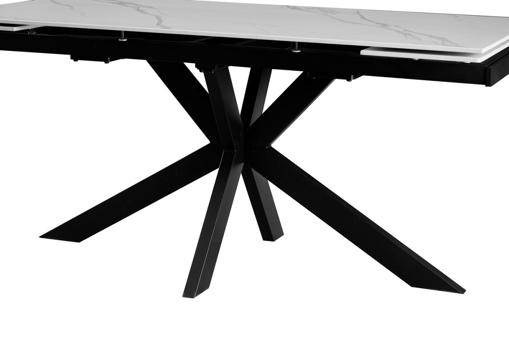 Стіл Квант 160 (+60)*90, чорний/кераміка білий Киев - изображение 3