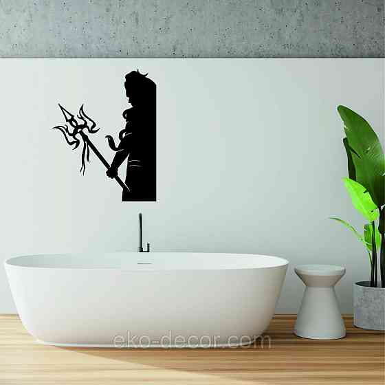 Декоративное настенное Панно «Посейдон» Декор на стену 70*54 см, Черный Киев