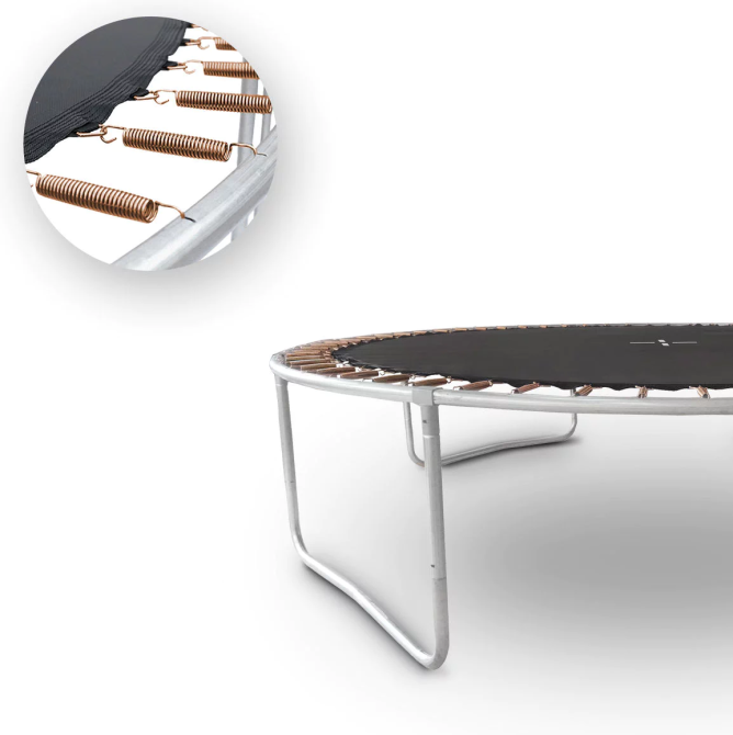 Батут OUTTEC Pumpkin з внутрішньою сіткою 8 футів 252 см чорно-сірий Київ - фото 3