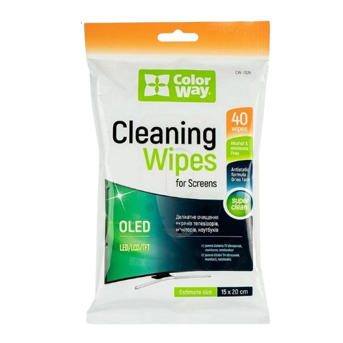 Серветки для LED/LCD/TFT екранів 40шт ColorWay CW-1074 Житомир - фото 3