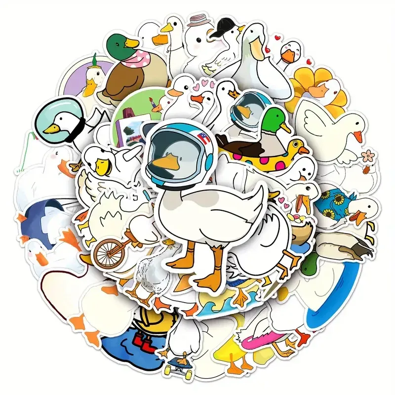 Набір стікерів із качками – 50 шт водонепроникних вінілових наклейок Київ - фото 1